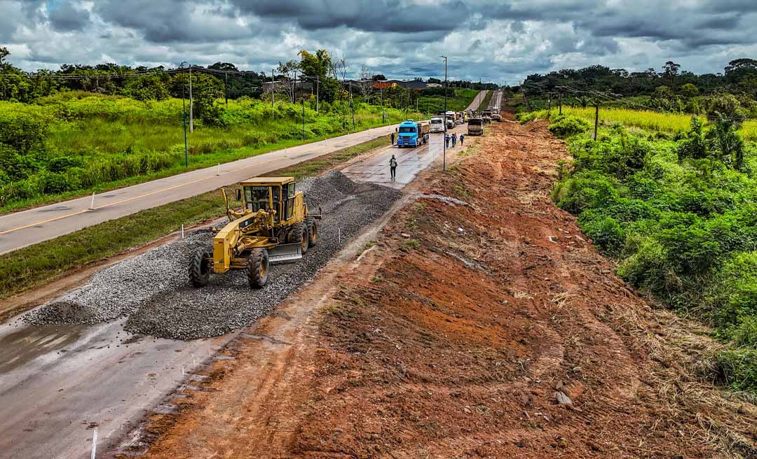 DNIT avança na recuperação da Estrada do Aeroporto e prevê liberar trecho após base de pedra em Rio Branco