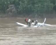 Avião de pequeno porte cai no Rio Tarauacá, no Acre, e sete pessoas são resgatadas com ferimentos leves