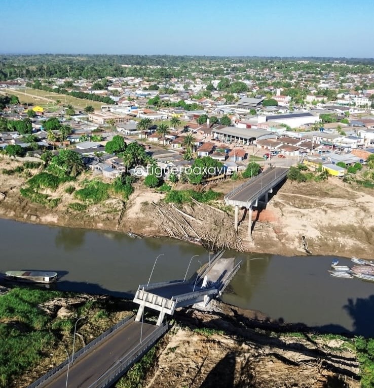 MP do Acre abre investigação sobre desabamento da Ponte Frei Paolino, obra de R$ 36 milhões em Sena Madureira