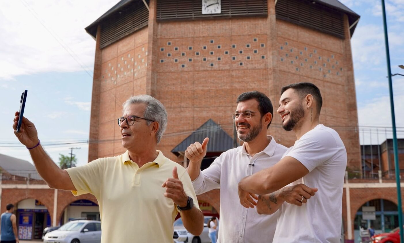 Jorge Viana grava com Luiz Albuquerque no Juruá e diz que eleição não é guerra